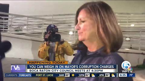 Public meeting in Boca Raton on Monday following mayor's arrest on corruption charges