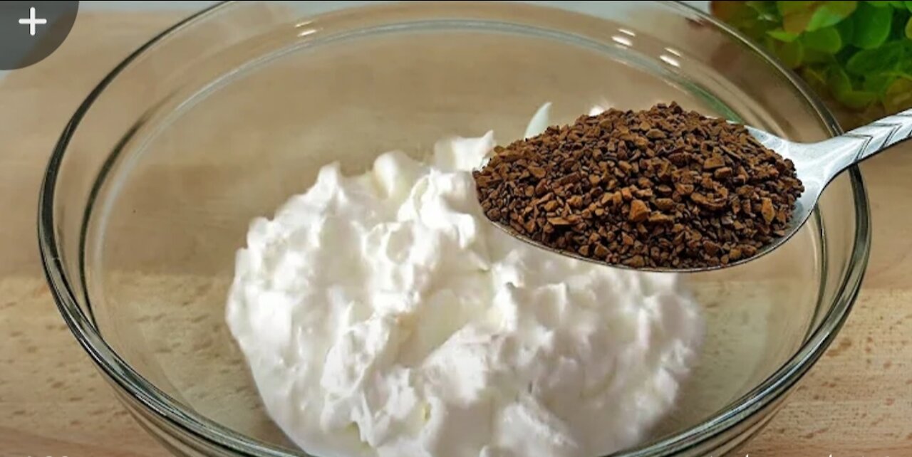 Whisk the yogurt with coffee and you will be satisfied with the result 😯 very tasty