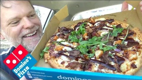 Dominos NEW Super Premium Pizza Review - BBQ Meats Deluxe