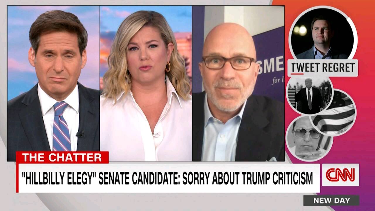 Watch GOP senate candidate apologize for criticizing Trump.