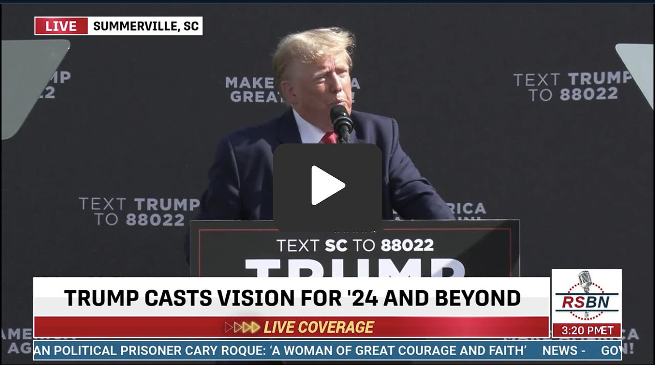 FULL SPEECH: President Donald J. Trump to Deliver Remarks In Summerville, SC - 9/25/2023