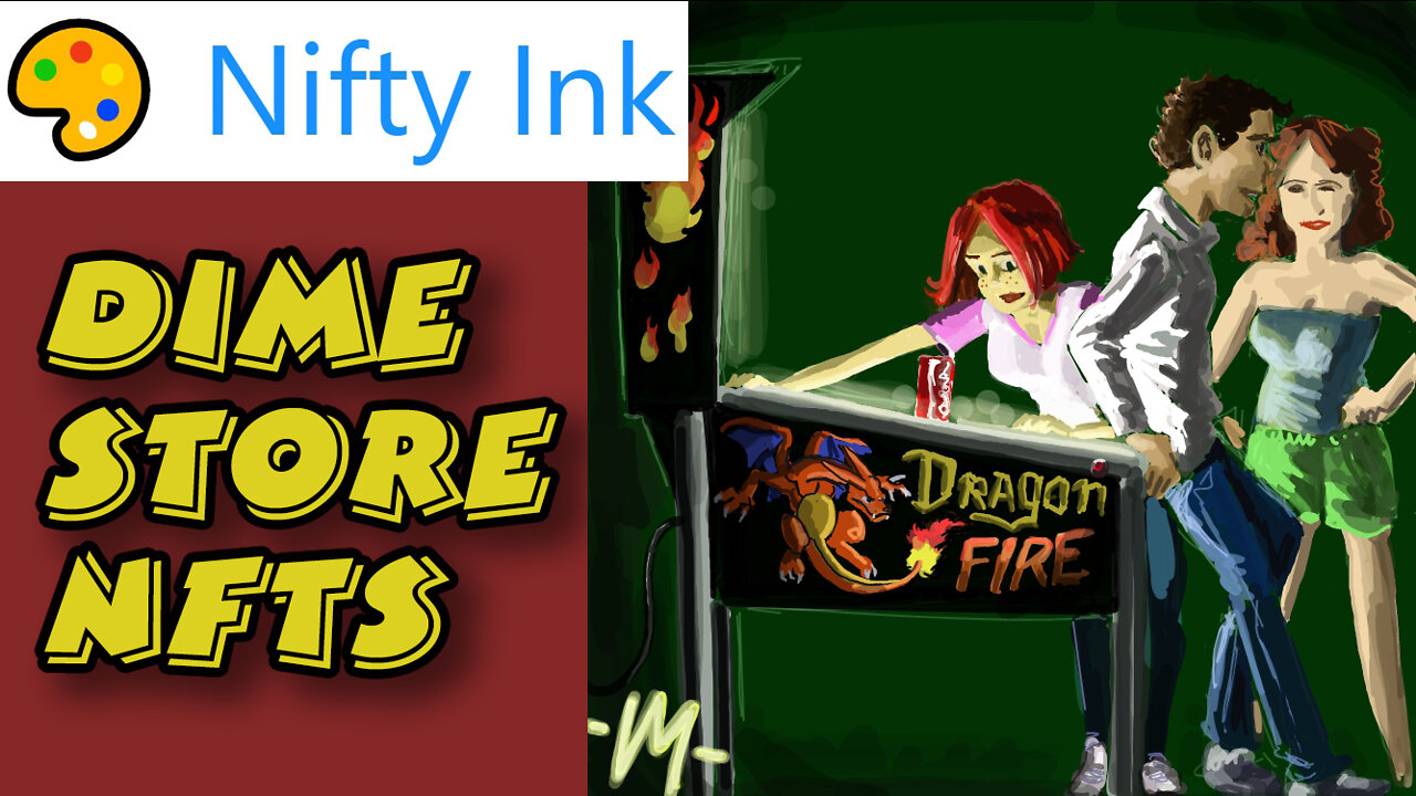"Hangin' at the Arcade" Niftyink - Painting demo - NFT
