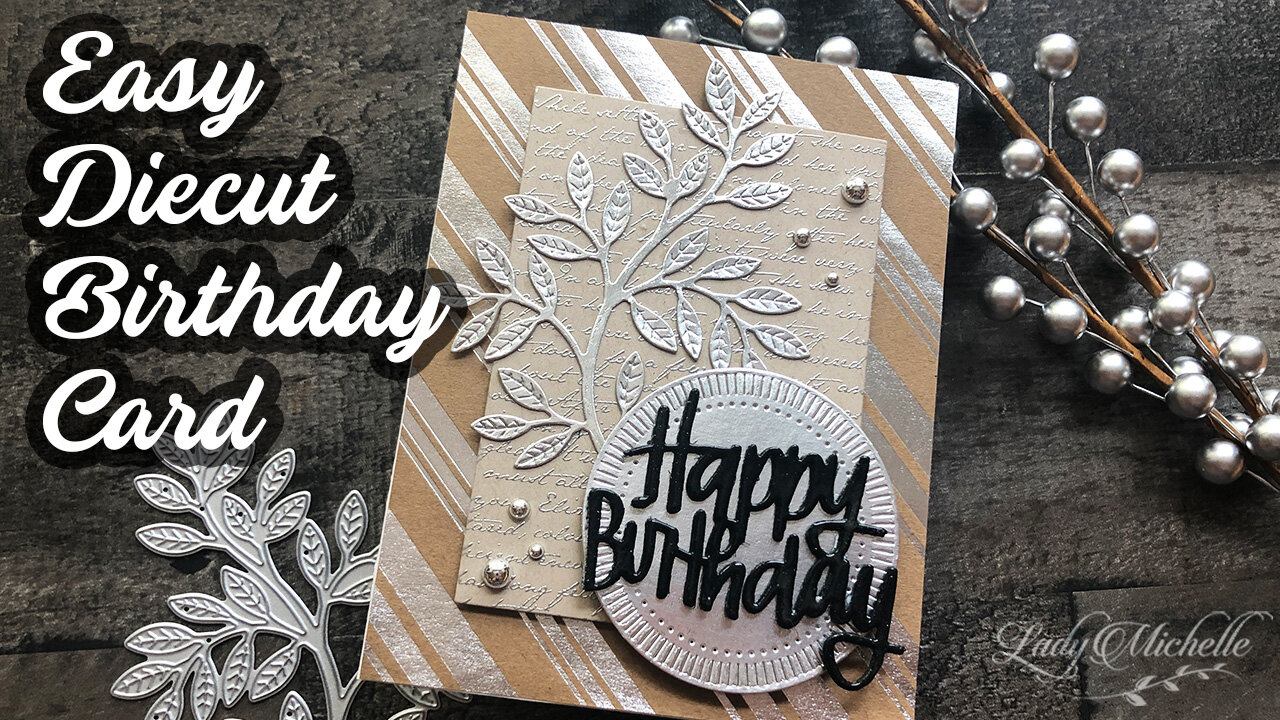 Silver Themed Birthday Card