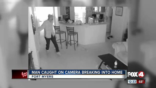 Man Caught on Camera Breaking into Home