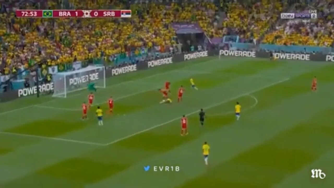 Richardson scores for Brazil in the game against Serbia World Cup QUATAR 2022