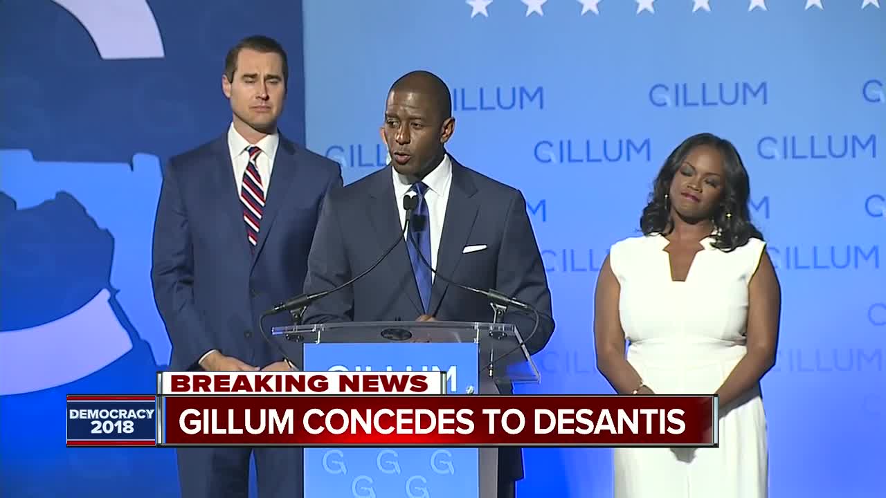 Andrew Gillum conceded to Ron DeSantis