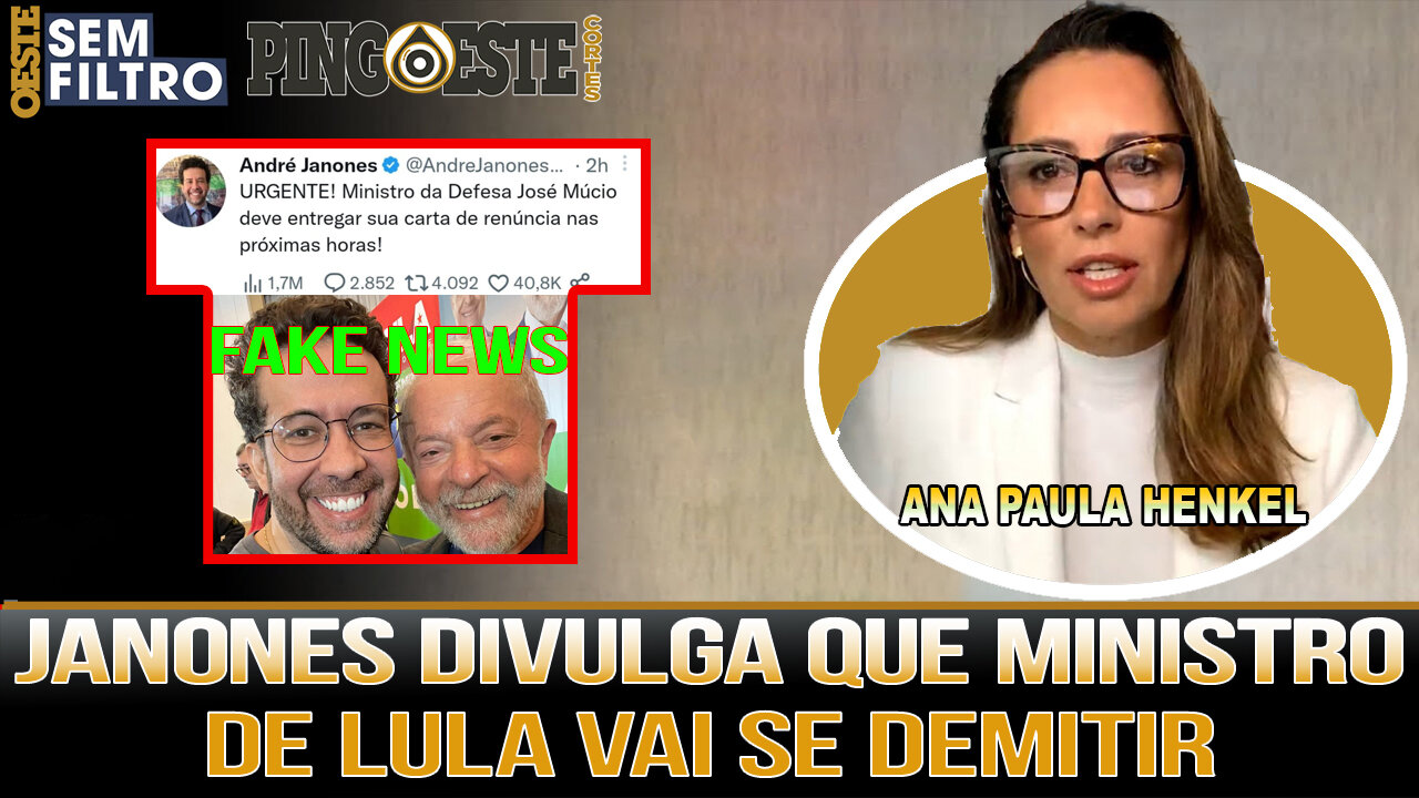 Virou rotina as FAKE NEWS de André Janones [ANA PAULA HENKEL]