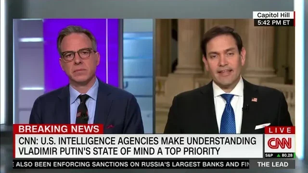 Senator Rubio Joins The Lead with Jake Tapper to Discuss the Latest on Russia's Invasion of Ukraine