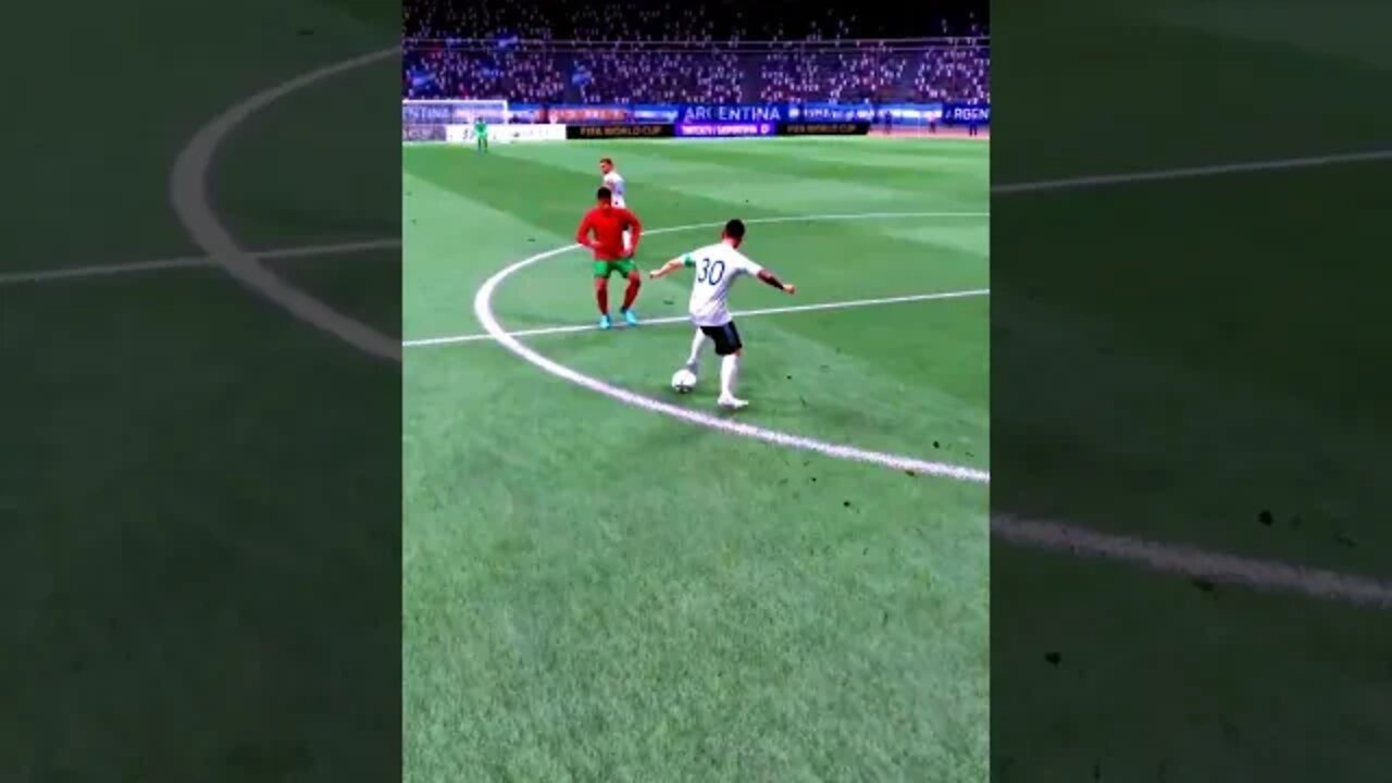 Messi outskills and nutmegs Cancelo #shorts #fifa23