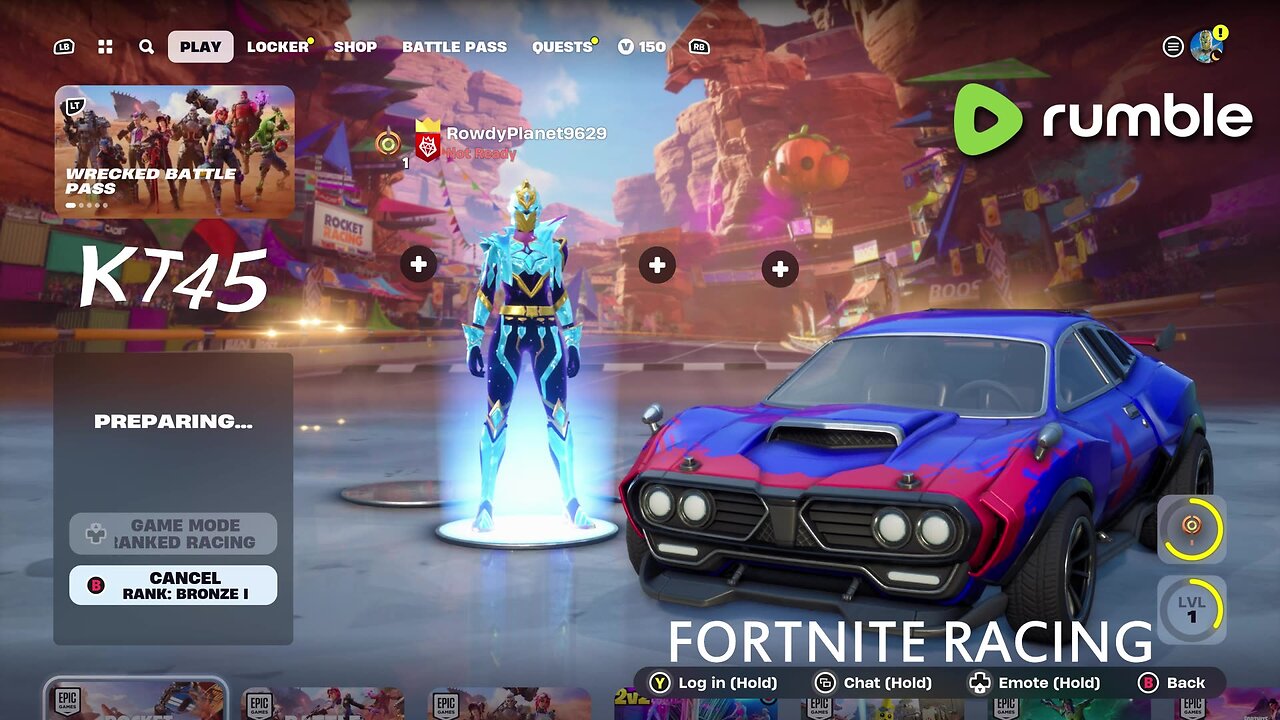 Fortnite Rocket Racing /// Peeking in Rumble Creator House
