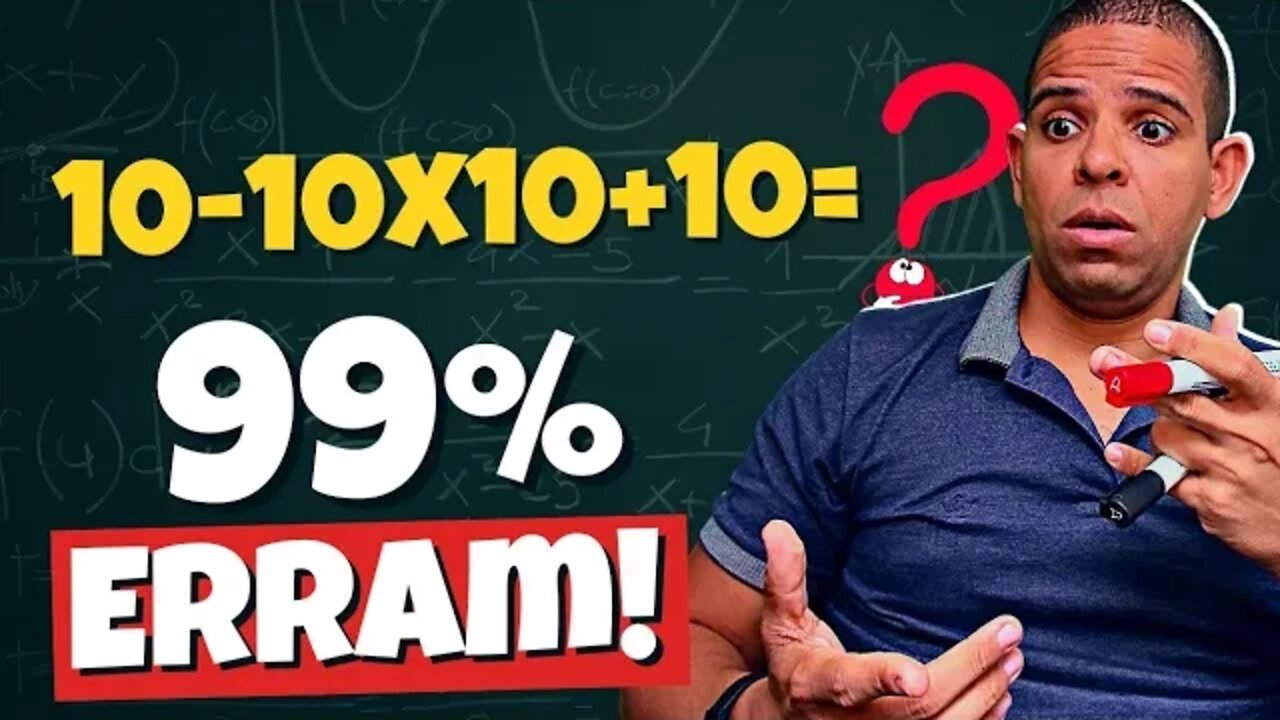 ( RESPOSTA DA ENQUETE) QUAL O RESULTADO DE 10-10X10+10 ? | REGRA PEMDAS | @Professor Theago