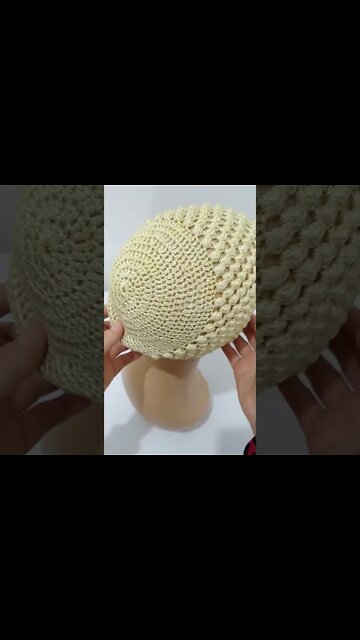 A Crochet Popcorn Hat #shorts