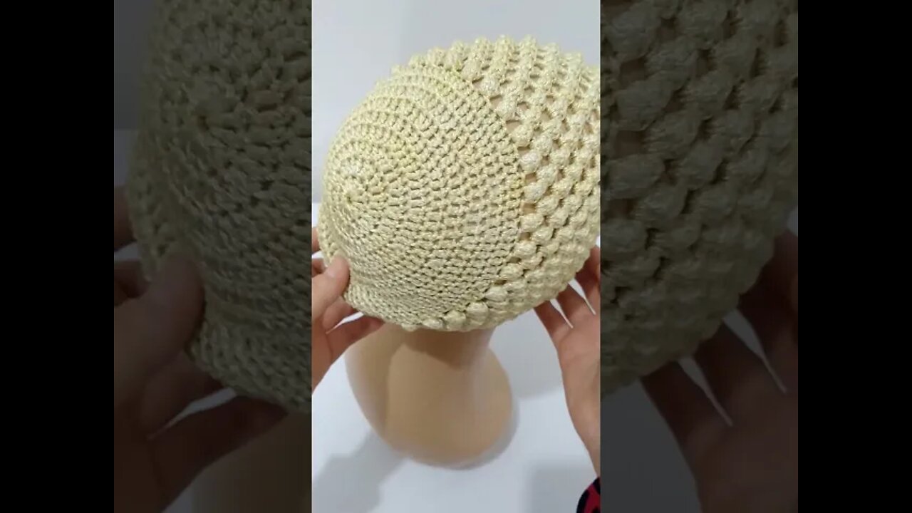 A Crochet Popcorn Hat #shorts