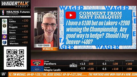 Should you hedge the Los Angeles Lakers at 22-1 to win the NBA Championship? Teddy Covers answers!