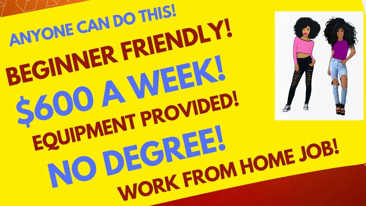 Beginner Friendly Work From Home Job $600 A Week No Degree Anyone Can Do This Equipment Provided WFH