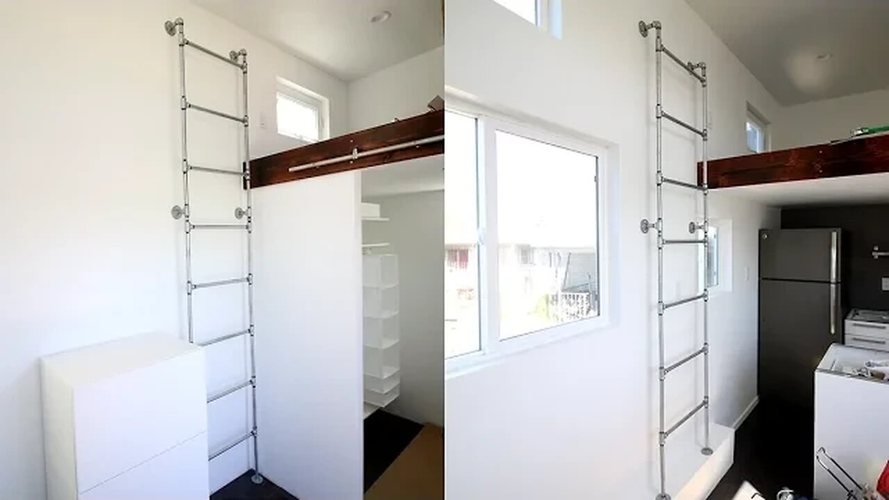 DIY RIGID PIPE TINY HOUSE LADDER