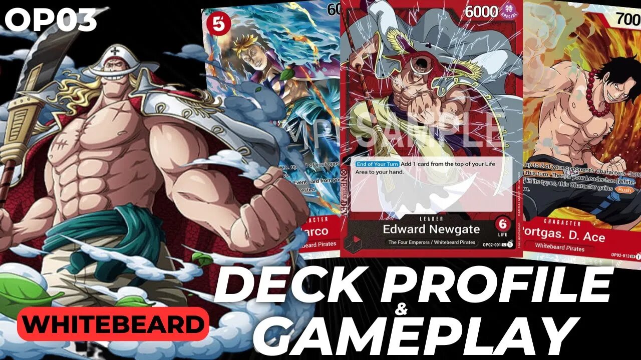 Whitebeard (Red) Deck Profile & Gameplay {OP03} | One Piece Card Game