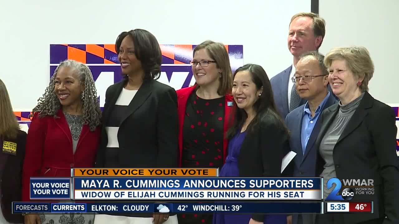 Maya Cummings announces supporters as she runs for late husband's seat