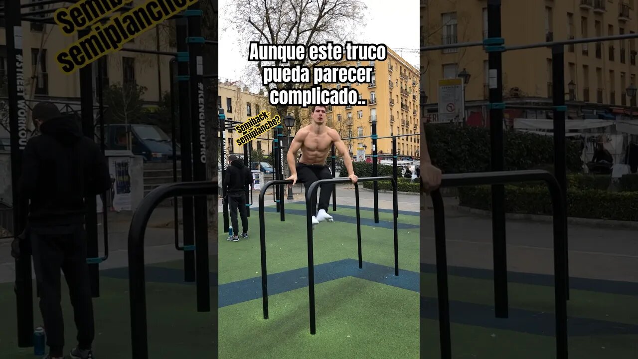 Parece un movimiento complicado…pero no lo es,¿puedes hacerlo? #calistenia #shorts