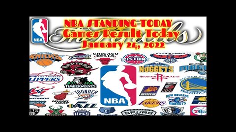 #NBA #NBA STANDINGS TODAY AS OF JANUARY 24, 2022 #NBA UPDATE TODAY #NBA GAME RESULTS TODAY