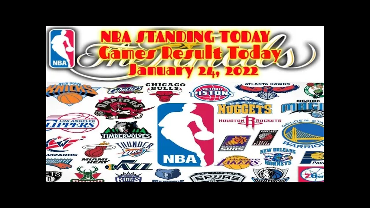 #NBA #NBA STANDINGS TODAY AS OF JANUARY 24, 2022 #NBA UPDATE TODAY #NBA GAME RESULTS TODAY