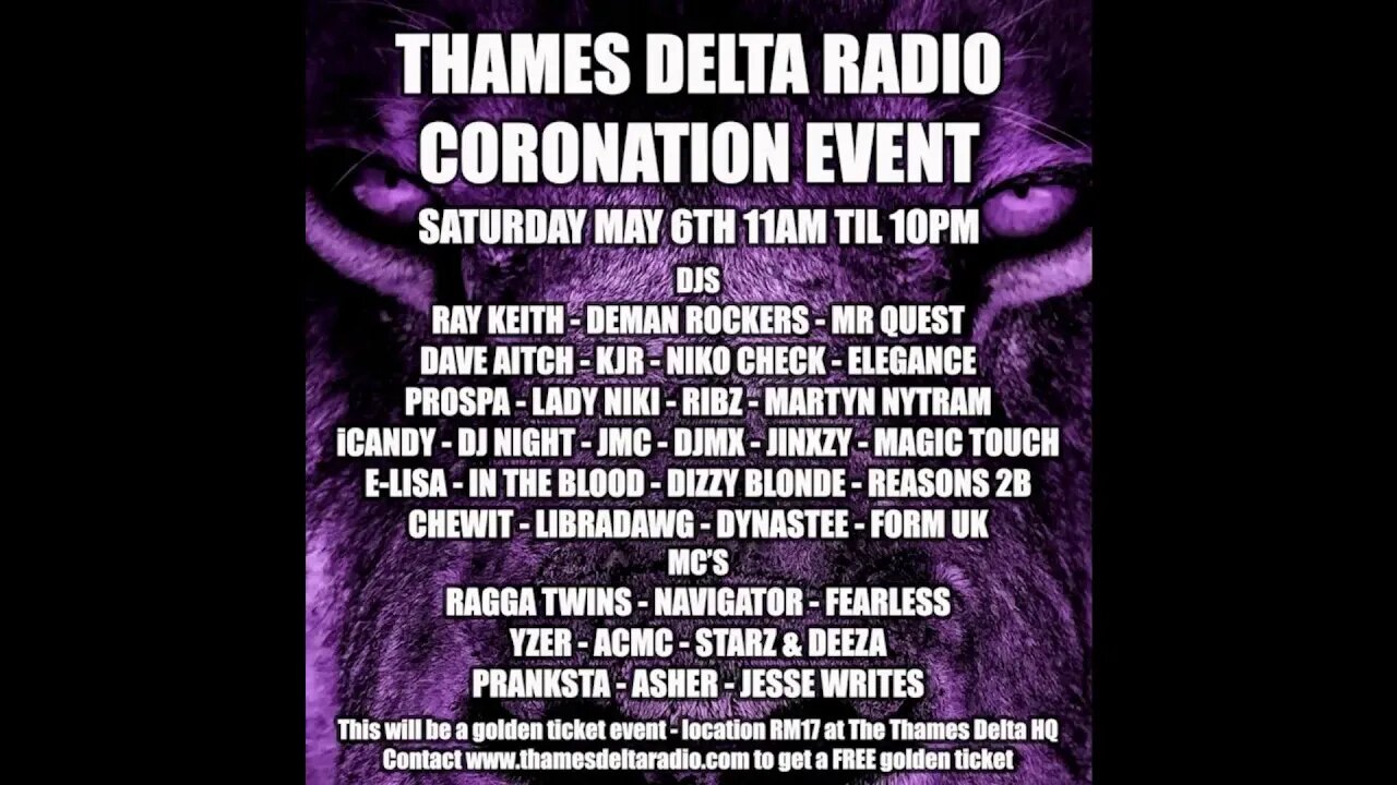 DJ PHOENIX - 29TH APRIL - THAMES DELTA RADIO