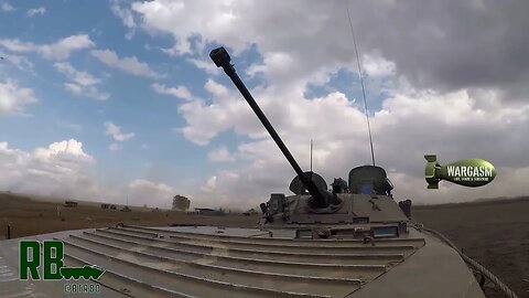 Russian armored vehicles on the firing range