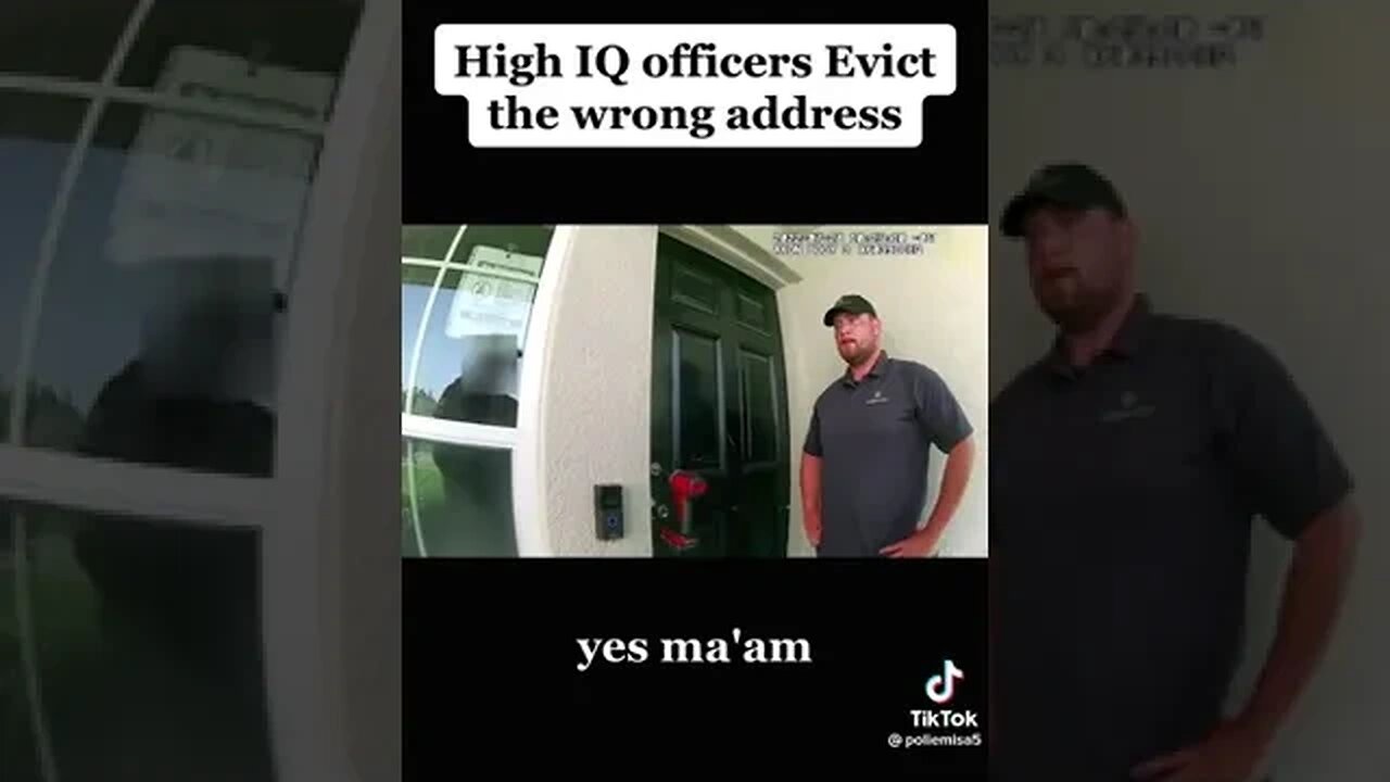 Cops try to evict the wrong address part 1 #cops #crazy