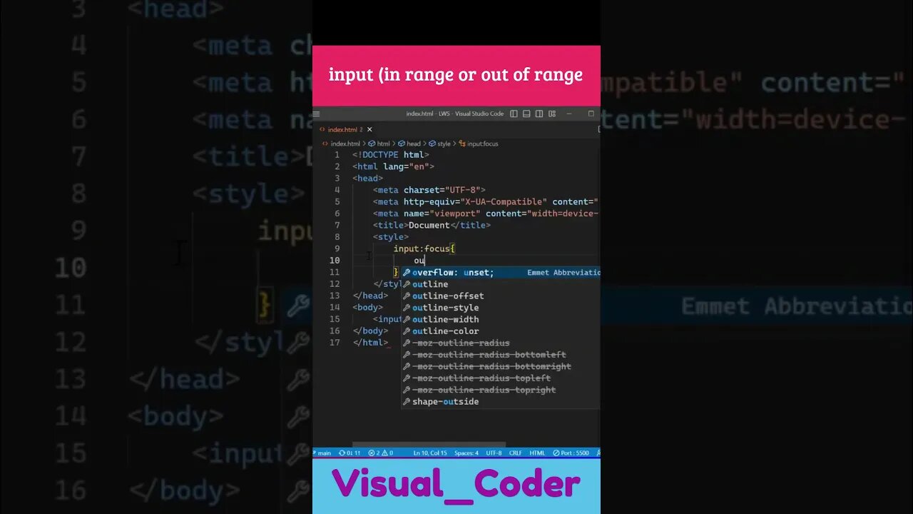 Input(in range or not in range) | Visual Coder