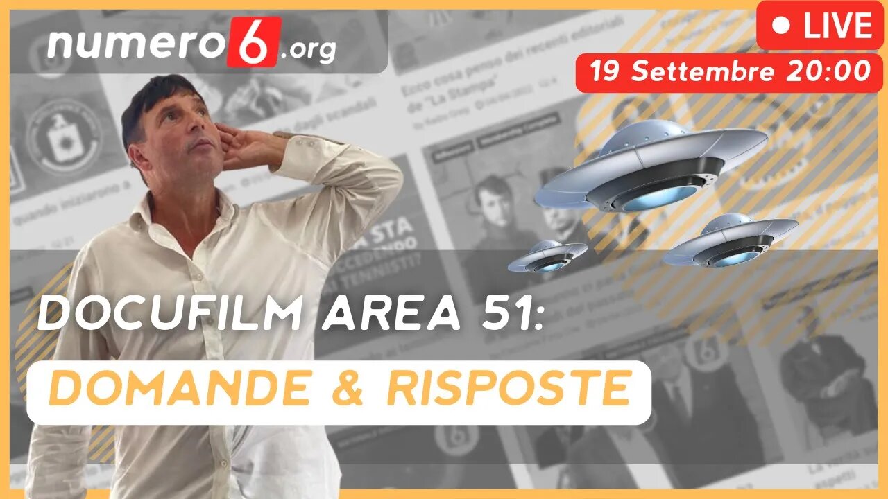 DOCUFILM AREA 51: Morris San risponde alle vostre domande - 19 Settembre ore 20:00