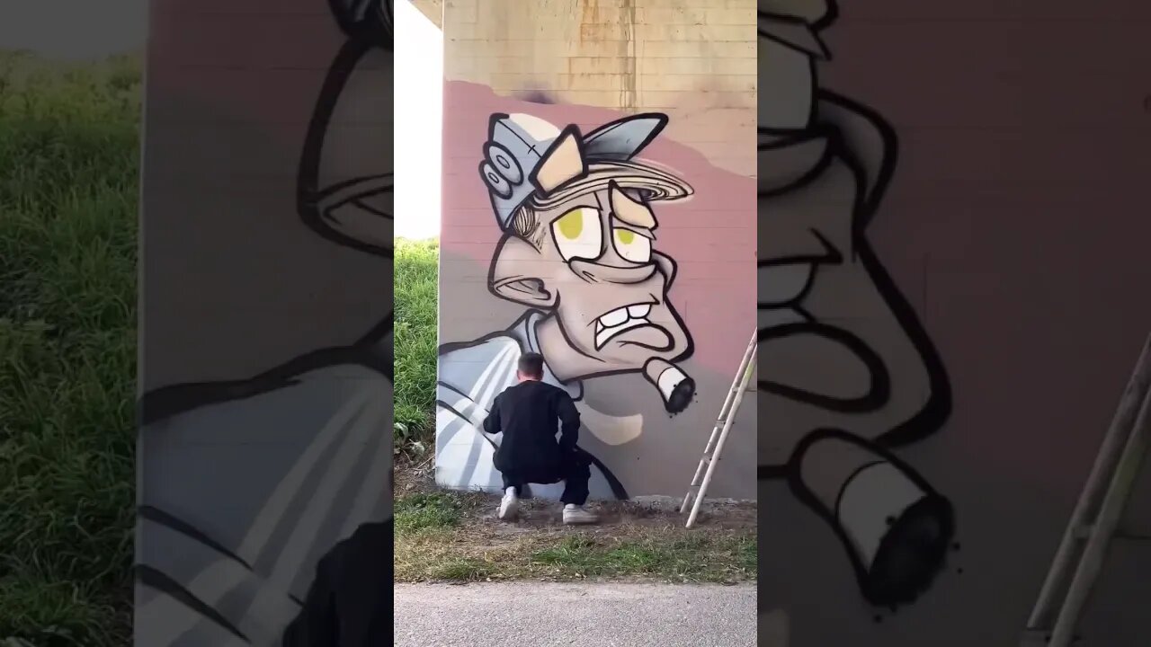 BRILLIANT GRAFFITI CHARACTER 😆 #graffiti #graffiticharacter #shorts