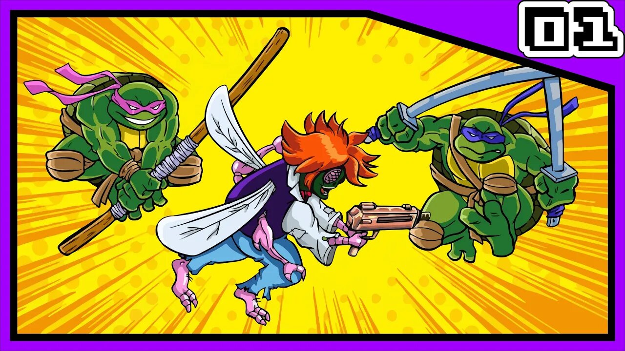 Mano... o Cara Roubou a Estátua da Liberdade! - TMNT - Turtles in Time COOP Snes - PT 01