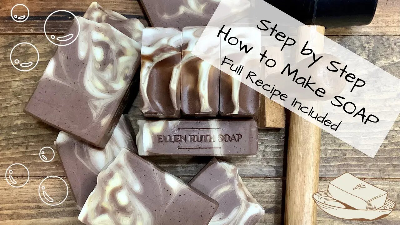 Cold Process Soap Making 101 - Step by Step Tutorial w/ Recipe❣️ | Ellen Ruth Soap