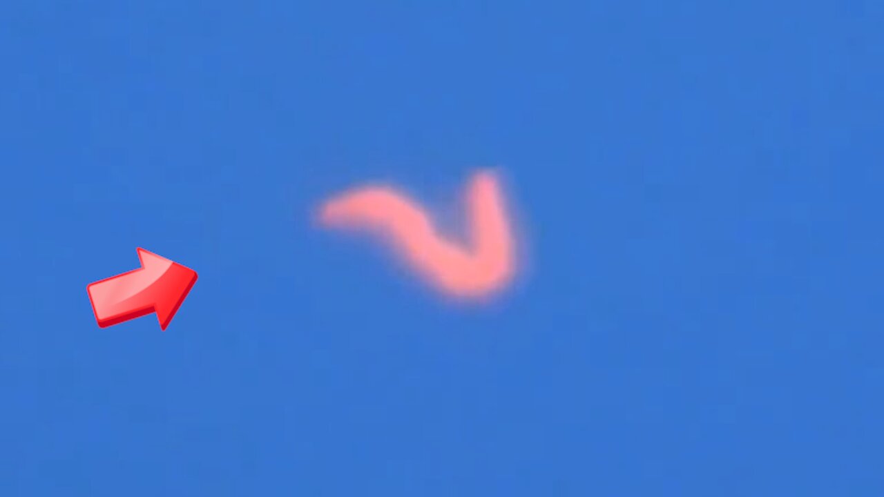 A creature shaped like a red snake or a UFO [Space]