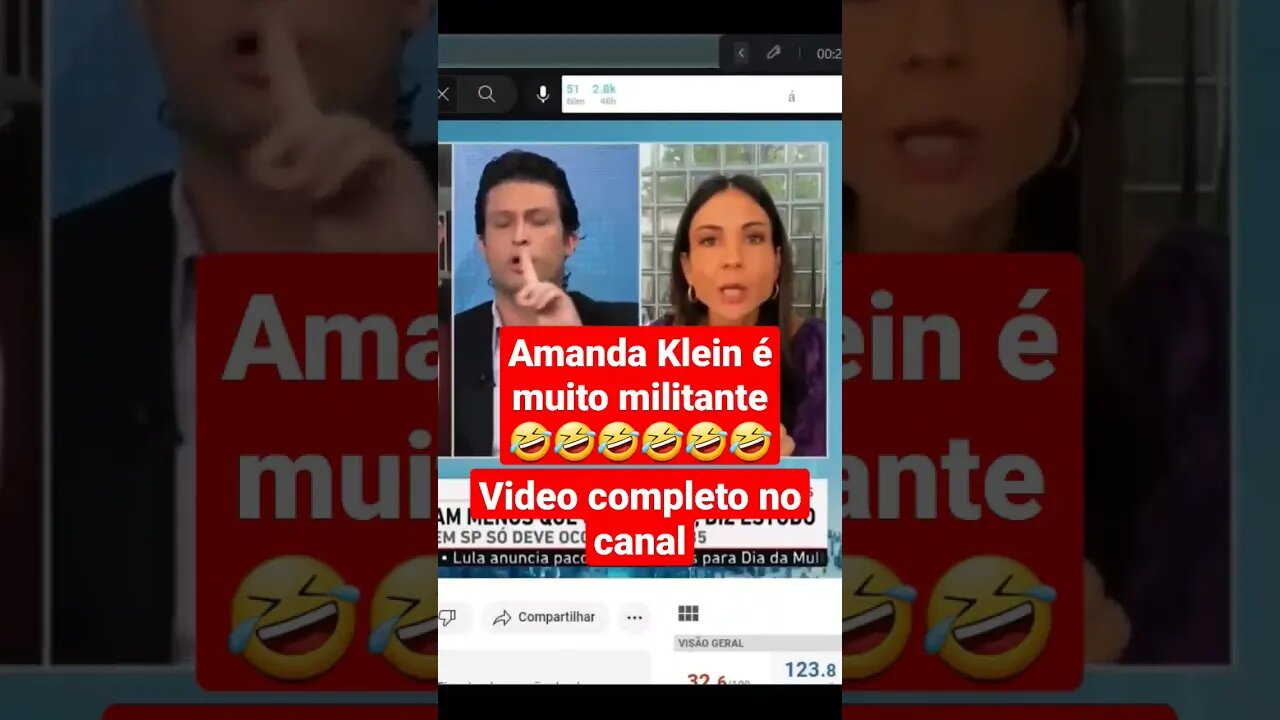 Amanda Klein surtou ao vivo na Jovem Pan com o entrevistado Alan Ghani #shorts