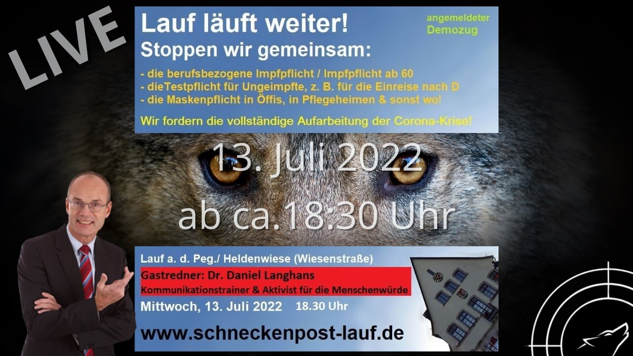 🔴 💥Live aus Lauf a.d.Pegnitz mit Daniel Langhans am 13. Juli, ab ca. 18:30Uhr 💥
