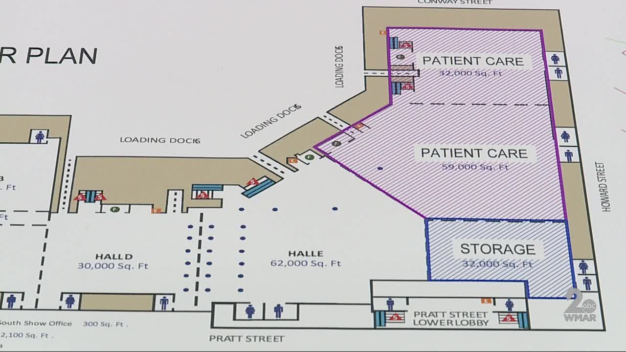 Baltimore Convention Center making way for the surge of patients