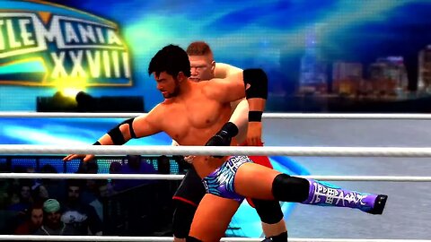 WWE '13 Gameplay Brock Lesnar vs Justin Gabriel