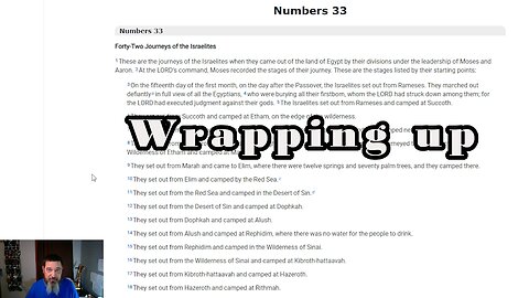 The Stations of the Exodus And Wrap up Numbers 33-36