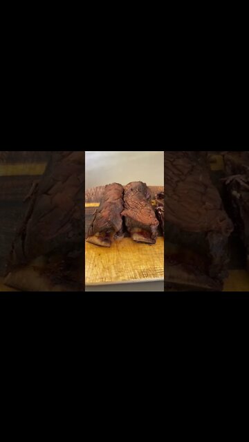 Hickory smoked BBQ beef ribs! #shorts #short #carnivore