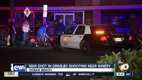 Man shot in drive-by shooting near OB winery