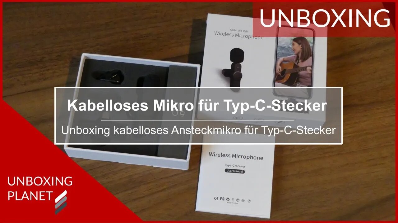 Wieder ein kabelloses Mikrofon aber mit Typ-C-Stecker - Unboxing Planet