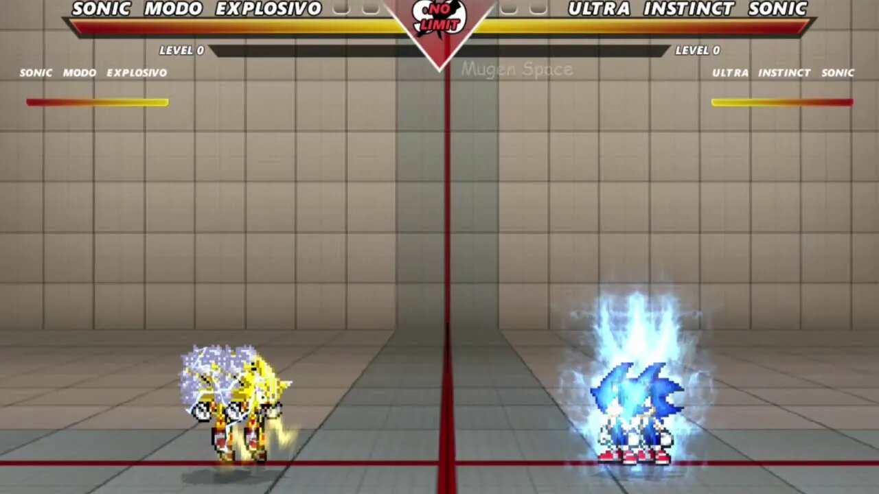 2 Sonic Explosive VS 2 Ultra Instinct Sonic I Sonic Battle Mugen