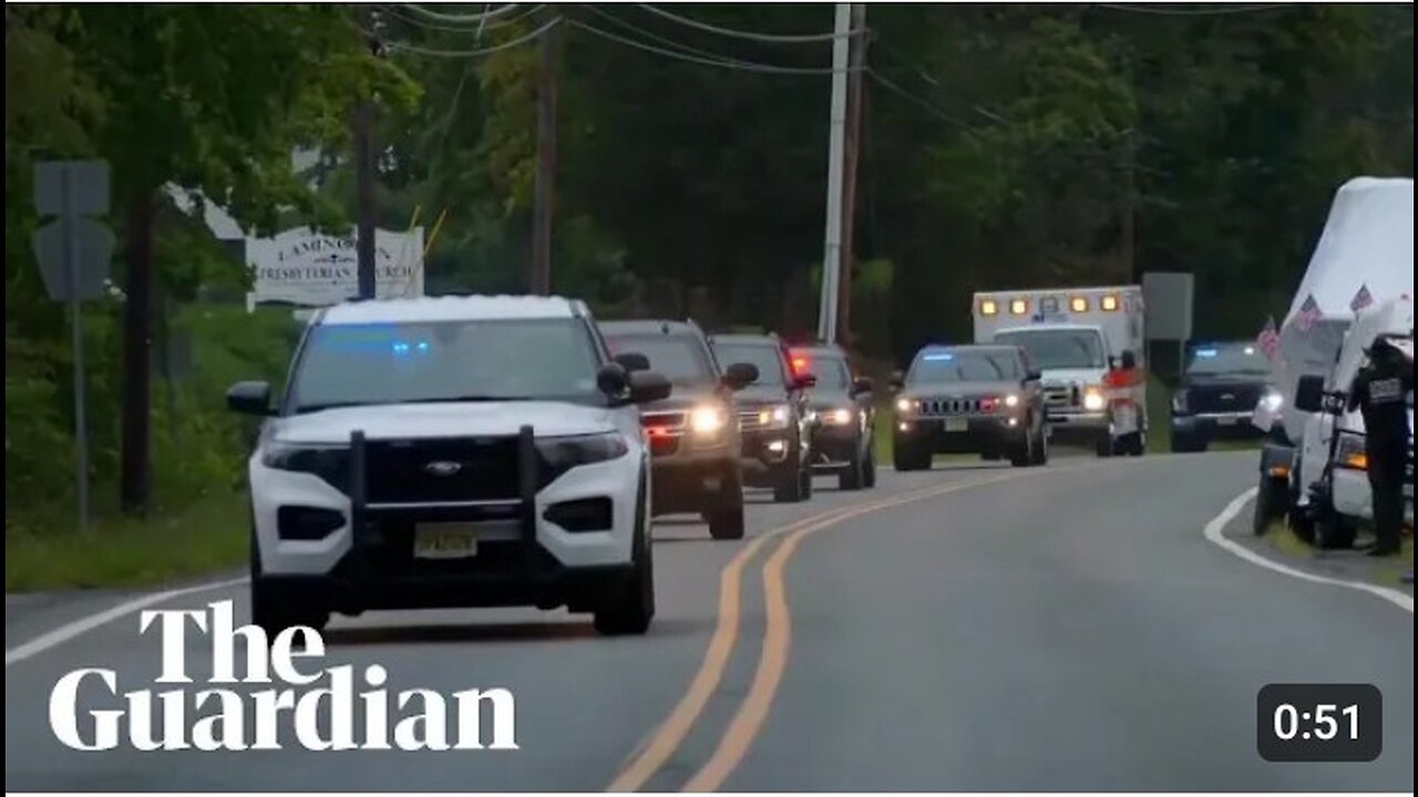 Donald Trump convoy leaves New Jersey