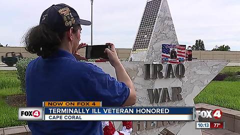 Terminally ill veteran honored