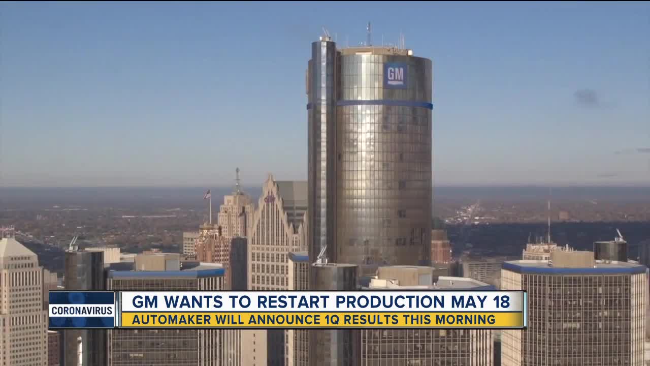 GM wants to restart production on May 18