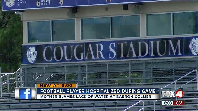 Student hospitalized after football game due to heat