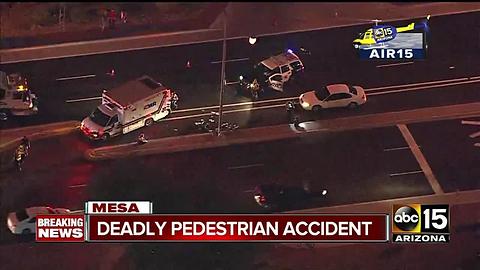 Deadly car vs. pedestrian crash in Mesa