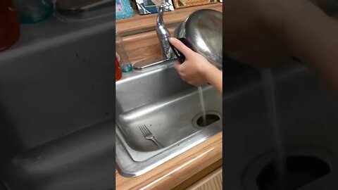 Scrubbing 🧽 A Stainless Steal Pan #timelapse