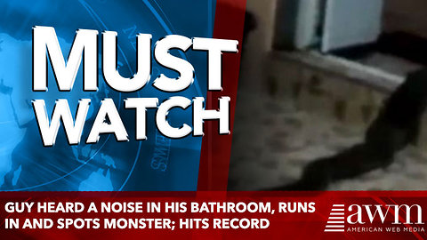 Guy Heard A Noise In His Bathroom, Runs In And Spots Monster